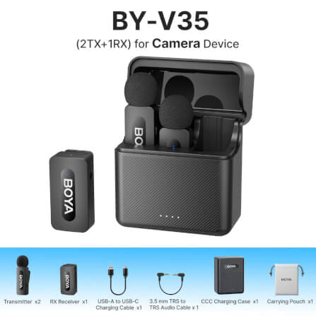 ไมโครโฟนไร้สาย BOYA MICROPHONE BOYA BY-V35_1